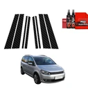 GrizzGlass BodyShield Carbon pillar film for Volkswagen Touran I MPV 5D (2010-2015) [8in1]