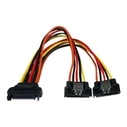 Καλώδιο StarTech.com SATA Y-Power Adapter Cable with Locking Clip 15cm - S-ATA Y Splitter Power Cable M / F