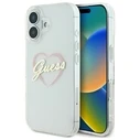 Guess Apple iPhone 16 hardcase IML Heart clear