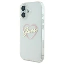Guess Apple iPhone 16 hardcase IML Heart clear