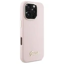 Guess Apple iPhone 16 Pro Max hardcase Silicone Script Metal Logo & Frame pink