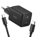 Spigen EE451EU Essential 1-port USB-C Network Charger 45W + USB-C Cable Black