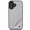 BMW Apple iPhone 16 hardcase M Perforated Tricolor Line MagSafe grey