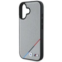 BMW Apple iPhone 16 hardcase M Perforated Tricolor Line MagSafe grey