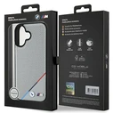 BMW Apple iPhone 16 hardcase M Perforated Tricolor Line MagSafe grey