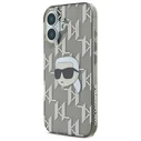 Karl Lagerfeld Apple iPhone 16 hardcase IML Karl Head Electroplated black