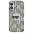 Karl Lagerfeld Apple iPhone 16 hardcase IML Karl Head Electroplated black