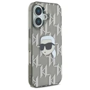 Karl Lagerfeld Apple iPhone 16 hardcase IML Karl Head Electroplated black