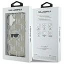 Karl Lagerfeld Apple iPhone 16 hardcase IML Karl Head Electroplated black