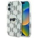 Karl Lagerfeld Apple iPhone 16 hardcase IML Karl Head Electroplated clear