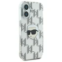 Karl Lagerfeld Apple iPhone 16 hardcase IML Karl Head Electroplated clear