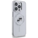 Karl Lagerfeld Apple iPhone 14 Pro hardcase IML Metal Karl&Choupette Head MagSafe white