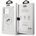 Karl Lagerfeld Apple iPhone 14 Pro hardcase IML Metal Karl&Choupette Head MagSafe white