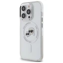 Karl Lagerfeld Apple iPhone 14 Pro Max hardcase IML Metal Karl&Choupette Head MagSafe white
