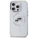 Karl Lagerfeld Apple iPhone 14 Pro Max hardcase IML Metal Karl&Choupette Head MagSafe white