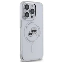 Karl Lagerfeld Apple iPhone 14 Pro Max hardcase IML Metal Karl&Choupette Head MagSafe white