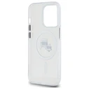 Karl Lagerfeld Apple iPhone 14 Pro Max hardcase IML Metal Karl&Choupette Head MagSafe white