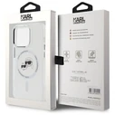 Karl Lagerfeld Apple iPhone 14 Pro Max hardcase IML Metal Karl&Choupette Head MagSafe white