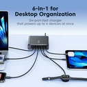 Tech-Protect DC240W-GAN 6-port Desktop Charger PD 240W / QC3.0 Black