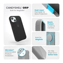 Speck Candyshell Grip MagSafe Apple iPhone 17e / 16e / 15 / 14 / 13 (Black / Slate Grey)