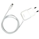 PURO Mini Travel Charger with a cable Micro USB (white)
