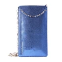 PURO GLAM Chain Universal Case for smartphones with 2 card slots in/gold chain XL (blue)