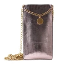 PURO GLAM Chain Universal Case for smartphones with 2 card slots in gold chain XL (brown)