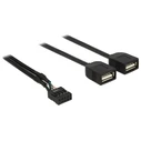 Καλώδιο USB-A Delock Interface σε 2X USB Type-A Female 83823, 0.4M