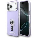 Karl Lagerfeld IML Aquarelle Karl & Choupette & Logo MagSafe Apple iPhone 17 Pro Max purple
