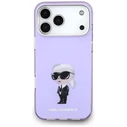 Karl Lagerfeld IML Aquarelle Karl & Choupette & Logo MagSafe Apple iPhone 17 Pro Max purple