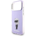Karl Lagerfeld IML Aquarelle Karl & Choupette & Logo MagSafe Apple iPhone 17 Pro Max purple
