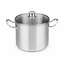BRA Pot with Glass Lid Stainless Steel 18/10