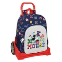 Σχολική Τσάντα με Ρόδες Mickey Mouse Clubhouse Only one Ναυτικό Μπλε 33 x 42 x 14 cm