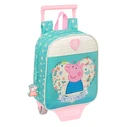 Σχολική Τσάντα με Ρόδες Peppa Pig Pretty flowers Κίτρινο Μέντα 22 x 27 x 10 cm