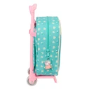 Σχολική Τσάντα με Ρόδες Peppa Pig Pretty flowers Κίτρινο Μέντα 22 x 27 x 10 cm