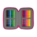 Κασετίνα για τα Μολύβια Pinypon Μπλε Ροζ 12.5 x 19.5 x 4 cm (28 Τεμάχια)