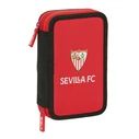 Κασετίνα για τα Μολύβια Sevilla F?tbol Club Μαύρο Κόκκινο 12.5 x 19.5 x 4 cm (28 Τεμάχια)