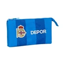 Τριπλή Κασετίνα R. C. Deportivo de La Coru?a Μπλε 22 x 12 x 3 cm