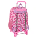 Σχολική Τσάντα με Ρόδες Barbie Love Ροζ 33 x 42 x 14 cm