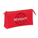 Τριπλή Κασετίνα Sevilla F?tbol Club Κόκκινο 22 x 12 x 3 cm