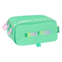 Τριπλή Κασετίνα Benetton Mint Πράσινο 21,5 x 10 x 8 cm