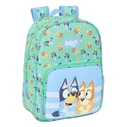Bluey Σχολική Τσάντα Τρόλεϊ Δημοτικού Πράσινη με Θήκη για Παγούρι 11lt