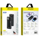 AWEI PA-91 10000mAh Powerbank 22.5W PD 2xUSB-C black + cable