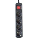 Silver Electronics Power Strip 9644 Black