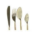 DKD Home Decor Μαχαιροπίρουνα Χρυσό Ανοξείδωτο ατσάλι 20 Τεμάχια