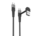 Καλώδιο USB A σε USB-C Muvit for Change Μαύρο