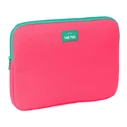 Κάλυμμα για Laptop Nait Nait Rosa fluor Ροζ 34 x 25 x 2 cm