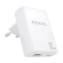 Φορτιστής Τοίχου Aisens ASCH-30W2P075-W Λευκό 30 W