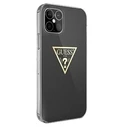 Guess GUHCP12SPCUMPTBK Apple iPhone 12 mini black hardcase Metallic Collection