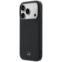 Mercedes Leather Mesh with Bow Line MagSafe Apple iPhone 17 Pro black